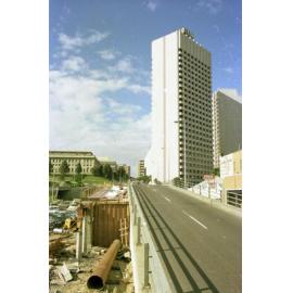 Adding new lane to Turbot Street Overpass, Brisbane City - 1975