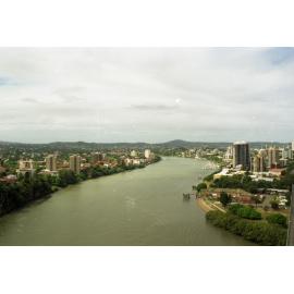 View of Shafston Reach - Brisbane River from Story Bridge, New Farm and Kangaroo Point - 2002