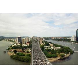 View of Brisbane River and Kangaroo Point from Story Bridge - 2002