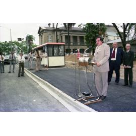 Adelaide Street extension between George Street and North Quay by Lord Mayor Bryan Walsh, Brisbane City - 1975