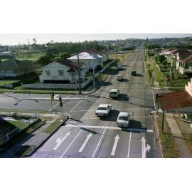New traffic lights - corner Cornwall and Junction Streets, Greenslopes and Woolloongabba - 1976