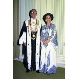 Portrait of Lord Mayor Frank Sleeman and Lady Mayoress Norma Sleeman - 1977