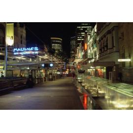 Queen Street Mall at night, Brisbane City - 2001