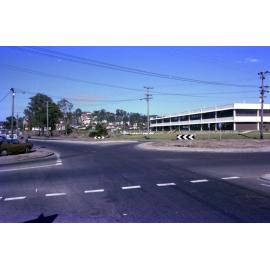 Roundabout at intersection of South Pine Road, Pickering Street, Sicklefield Road and Raymont Road, Enoggera - 1980