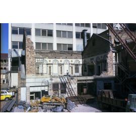 Demolition of building for extension of Anzac Square, Brisbane City - 1981