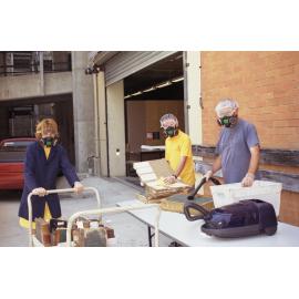 City Archives staff battling a mould outbreak at Macquarie Street, Teneriffe - 2002