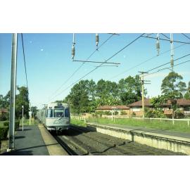 Train pulling into Altandi Station, Sunnybank - 1983