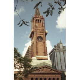 Restoration works on City Hall clock tower, Brisbane City - 1999