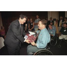 Lord Mayor Jim Soorley hosting civic reception for Queensland Paralympians, City Hall - 1999
