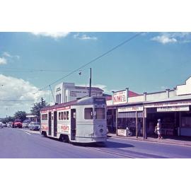 FM tram No. 456 at Sandgate Road terminus, Clayfield - 1968