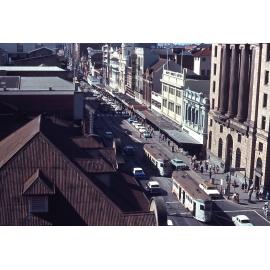 Trams No. 409 and No. 432 outside Bank of NSW  - 1968