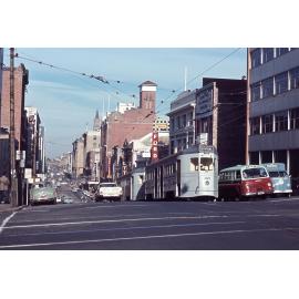 Tram No. 469 at corner of Wharf Street and Adelaide Street - 1968