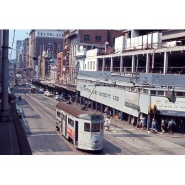 Tram No. 515 on Queen Street, Brisbane City - 1968