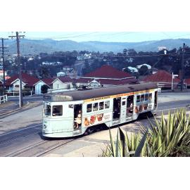 Tram No. 461 on Kaye Terrace, Bardon - 1968