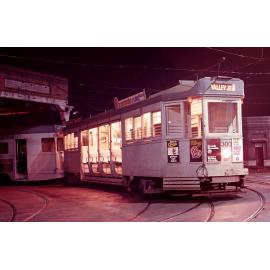 Trams No. 300 and No. 528 at Light Street depot, Fortitude Valley - 1968