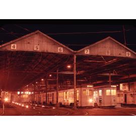 Trams No. 532, No. 461, No. 421, No. 517, No. 425 at Annerley depot - 1968