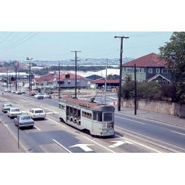 Tram No. 374 on Bowen Bridge Road, Bowen Hills - 1968
