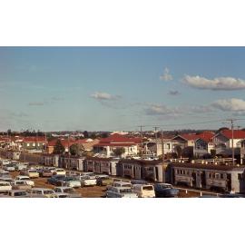 Fleet of trams parked at Lancaster Road terminus, Ascot, inlcufing No. 408, No. 534, No. 554 and No. 472 - 1969
