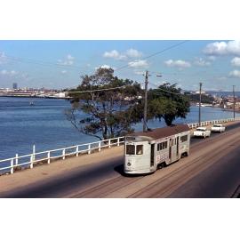 Tram No. 510 on Kingsford Smith Drive, Hamilton - 1969