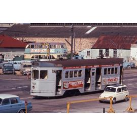 Tram No. 458 on Grey Street, South Brisbane - 1969