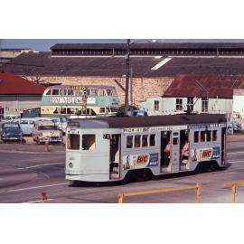 Tram No. 410 on Grey Street, South Brisbane - 1969
