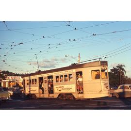 Tram No. 457 on Kingsford Smith Drive, Hamilton - 1969