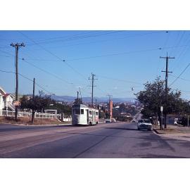 Tram No. 518 on Logan Road near Harold Street, Holland Park - 1969