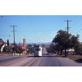 Tram No. 537 on Logan Road, near corner of Swain Street, Holland Park - 1969