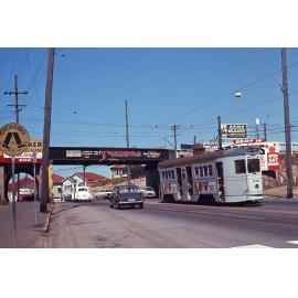 Tram No. 436 on Logan Road near Buranda Station, Woolloongabba - 1969