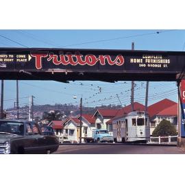Tram No. 412 on Logan Road near Buranda Station, Woolloongabba - 1969
