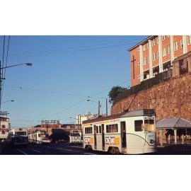 Tram No. 547 on Ann Street near Kemp Place, Fortitude Valley - 1969