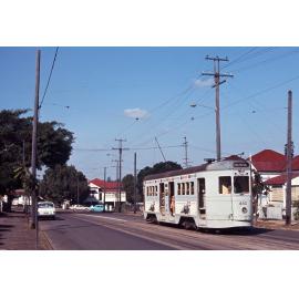 Tram No. 440 on Elfin Street, East Brisbane - 1969