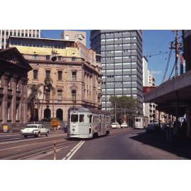 Tram No. 485 outside Customs House, Queen Street - 1969