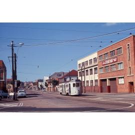 Tram No. 485 on Melbourne Street, near Browning Street, South Brisbane - 1969
