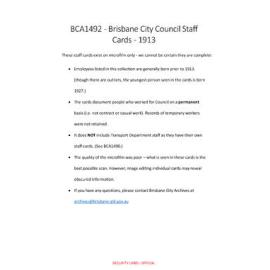 Early Staff Cards - V