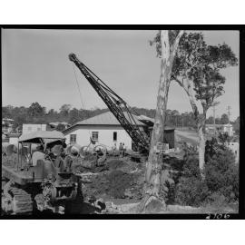 Drainage being installed on Thomas Street, Camp Hill - 1952