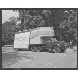 Brisbane City Council "50 years of progress" jubilee procession float - 1951
