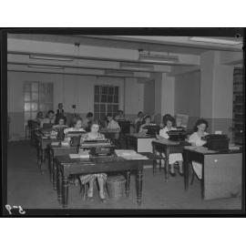 Brisbane City Council Rates Department staff at work - 1949