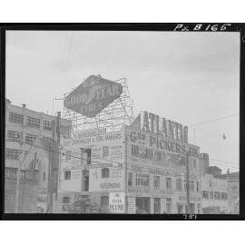 George Pickers building with extensive advertisements - 1948