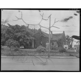 Windsor Council Chambers covered in ivy - 1959