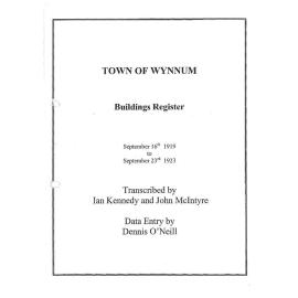 Wynnum Town Council Building Approvals 1919 -1925