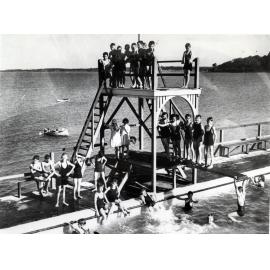 Children swimming at Manly baths - 1936