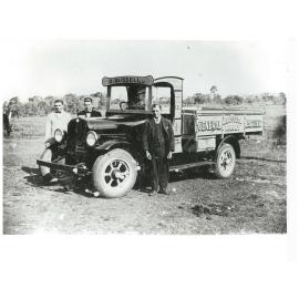 The sons of Richard Russell with the delivery truck - 1920s