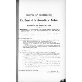 Council Minutes and Proceedings, Feb 1903 - Feb 1904