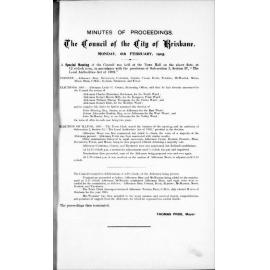 Council Minutes and Proceedings, Feb 1905 - Jan 1906