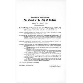 Council Minutes and Proceedings, Feb 1909 - Jan 1910