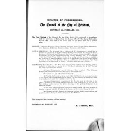 Council Minutes and Proceedings, Feb 1910 - Jan 1911