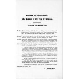 Council Minutes and Proceedings, Feb 1911 - Jan 1912