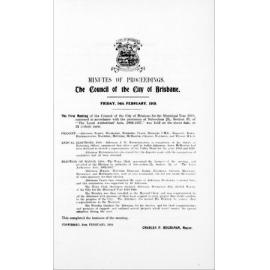 Council Minutes and Proceedings, 1919