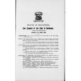 Council Minutes and Proceedings, April 1922 - March 1923